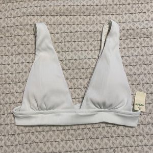 NWT Aerie White Bikini Top